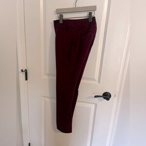Ann Taylor Burgundy Ankle Crop Pants